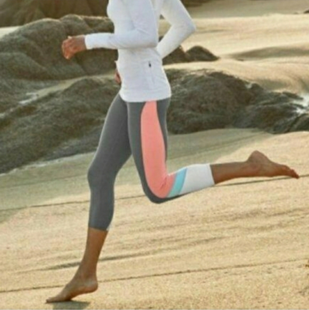 Athleta Colorblock Crop Leggings